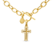 Kimberly James Trinity Cross Toggle Necklace - Gold - Kimberly James Jewelry