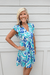 La Mer Luxe Knit SS Brooke Dress - Blue Blossom - La Mer Luxe