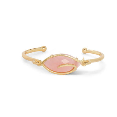 Large Heron Wing Bracelet - Pink Chalcedony - Kimberly James Jewelry