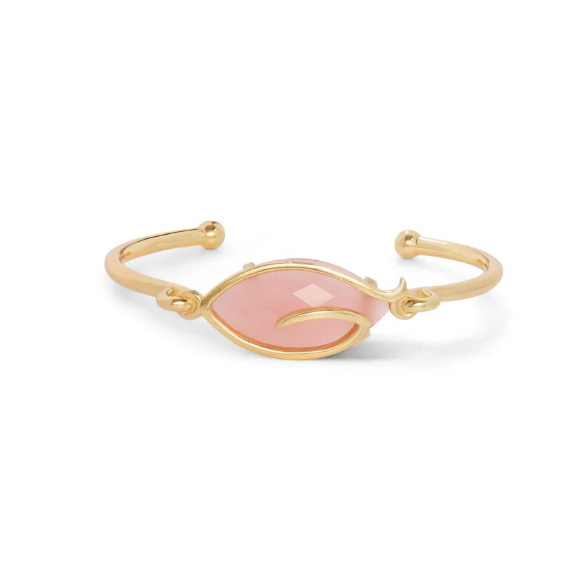 Large Heron Wing Bracelet - Pink Chalcedony - Kimberly James Jewelry