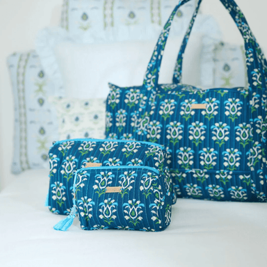Laura Park Small Cosmetic - Rosemary Indigo - Laura Park Designs