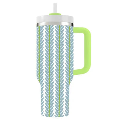 Laura Park Travel Tumbler In Frond French Blue - Laura Park Designs
