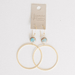 Leslie Curtis Harper Turquoise Hoop Dangle Earrings - Gold - Leslie Curtis Jewelry Designs