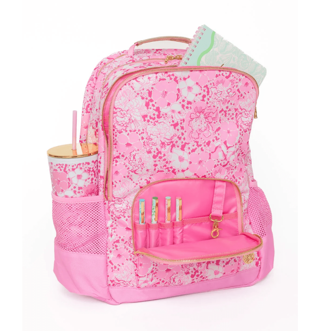 Lilly Pulitzer Backpack- Conch Shell Pink Burst of Joy - Lifeguard Press