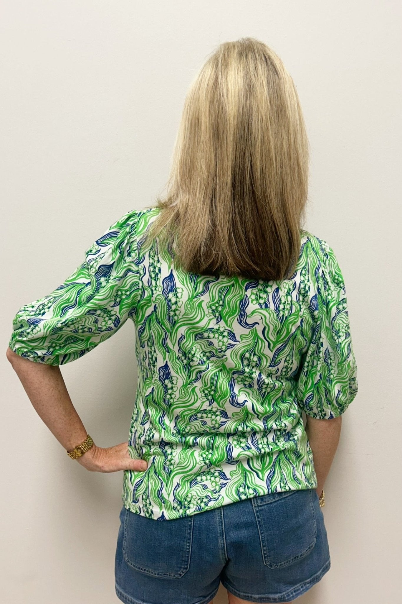 Lilly Pulitzer Bingley Knit Top - Putting Green Lilly Of The Valley - Lilly Pulitzer