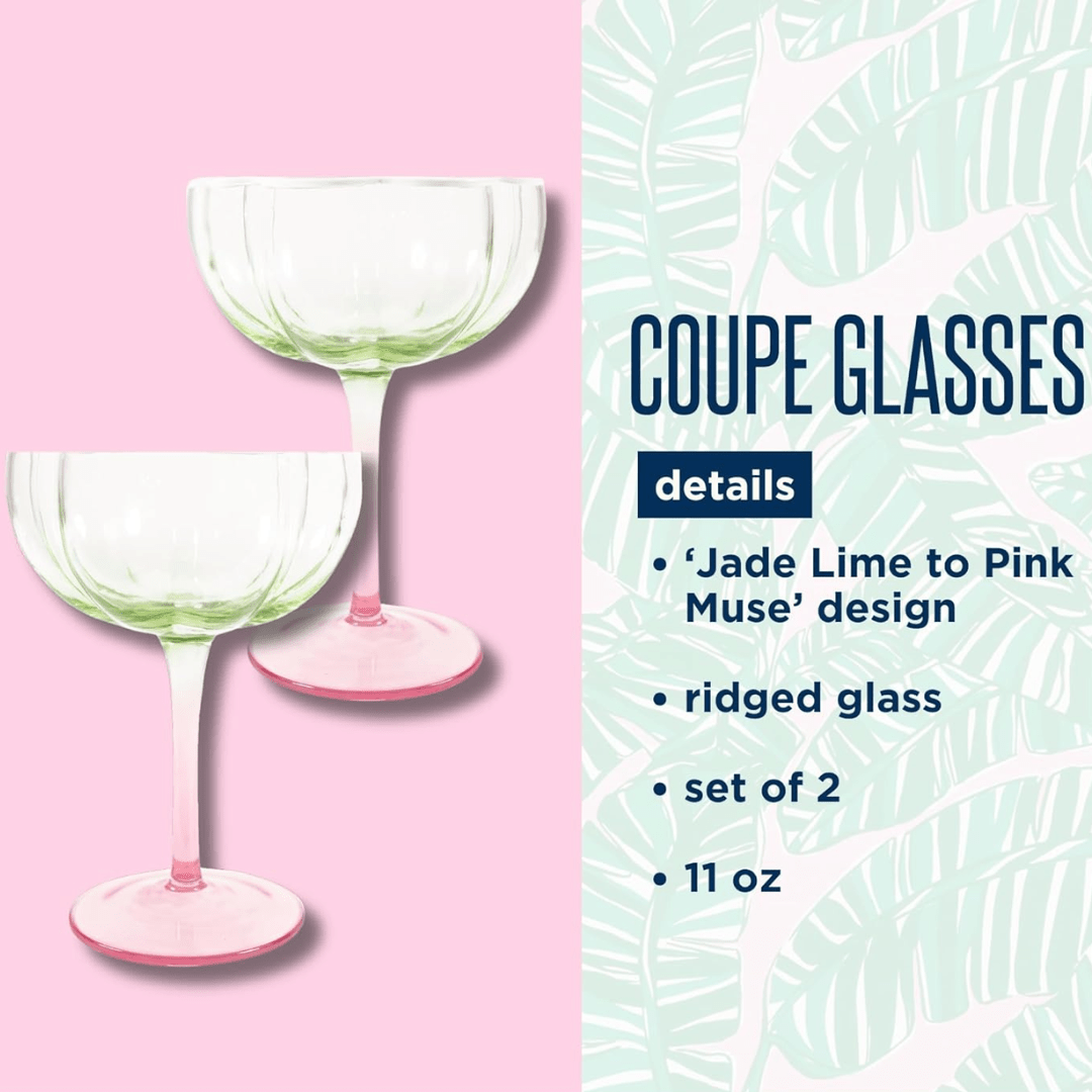 Lilly Pulitzer Coupe Glass Set - Lifeguard Press