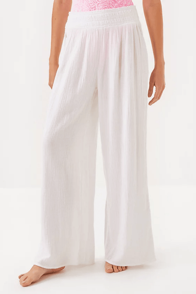 Lilly Pulitzer Enzo Cotton Cover - Up Pant - Resort White - Lilly Pulitzer