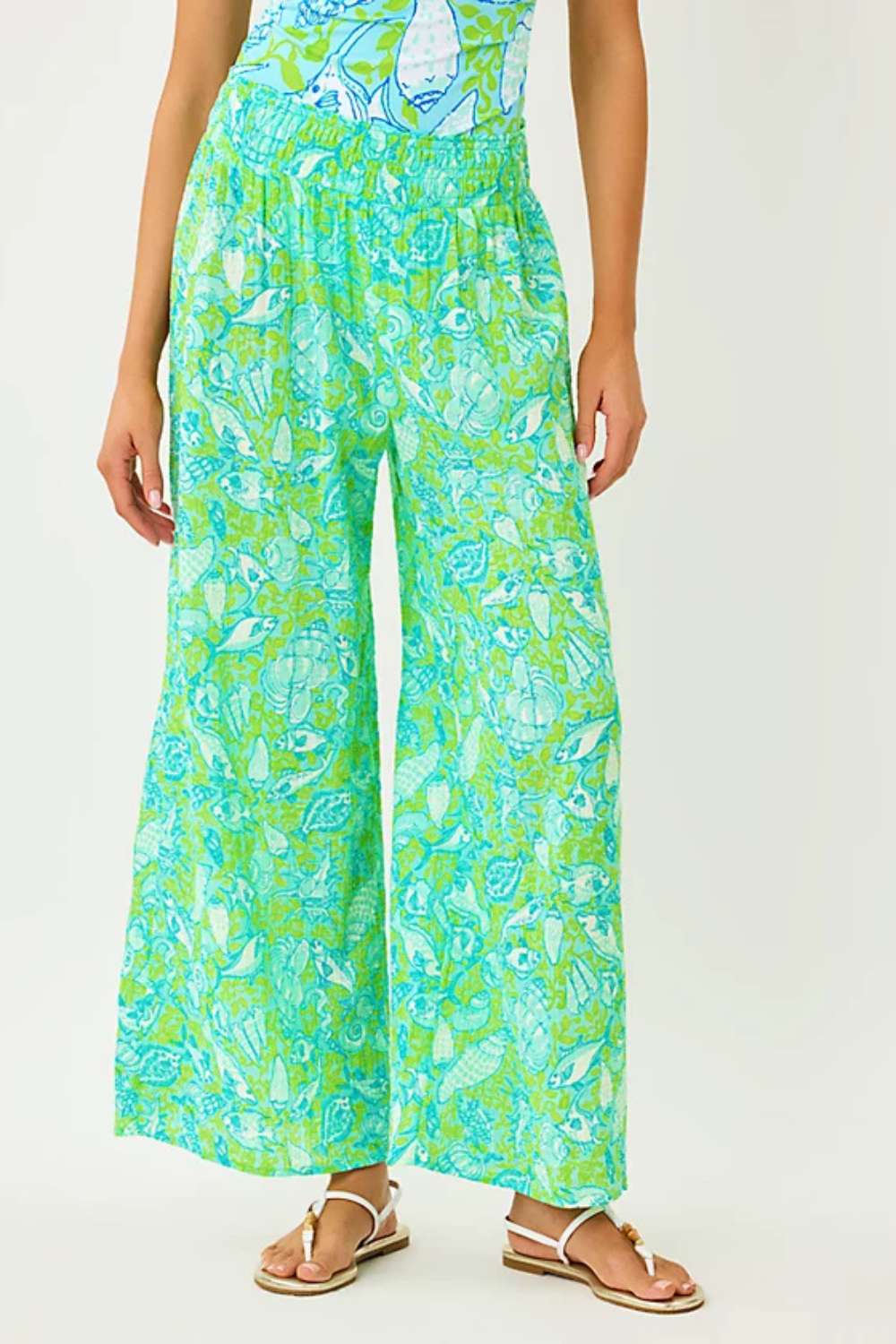 Lilly Pulitzer Enzo Pant Coverup- Day Dream Blue - Lilly Pulitzer