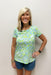 Lilly Pulitzer Etta Scoop Neck Top- Day Dream Blue - Lilly Pulitzer
