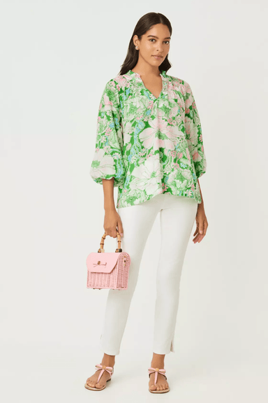 Lilly Pulitzer Lourdes 3/4 Sleeve Cotton Top - Lilly Pulitzer