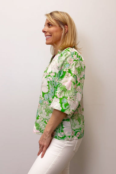 Lilly Pulitzer Lourdes 3/4 Sleeve Cotton Top - Lilly Pulitzer