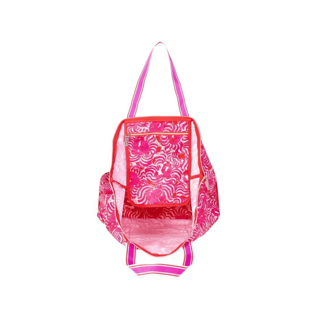Lilly Pulitzer Packable Tote- Strawberry Red Pride of Lilly - Lifeguard Press