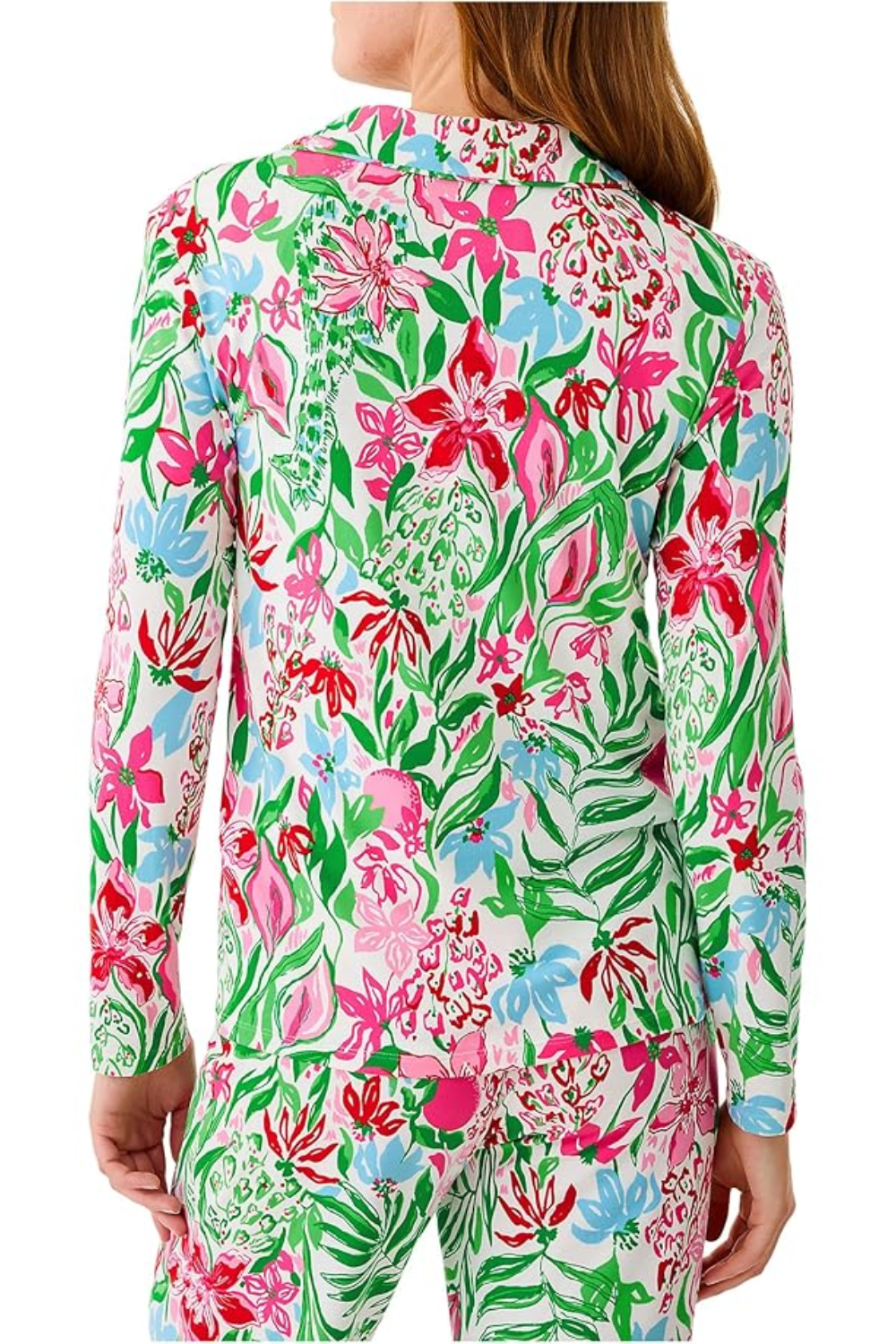 Lilly Pulitzer PJ Knit Long Sleeve Button Up Top - Glowing Gardens - Lilly Pulitzer