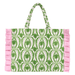 Lilly Pulitzer Ruffle Tote- Textured Palm Stripe - Lifeguard Press