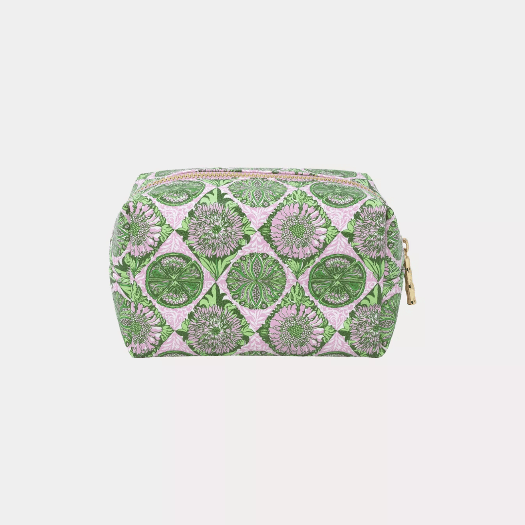 Lilly Pulitzer Toiletry Case- Textured Palm Stripe - Lifeguard Press