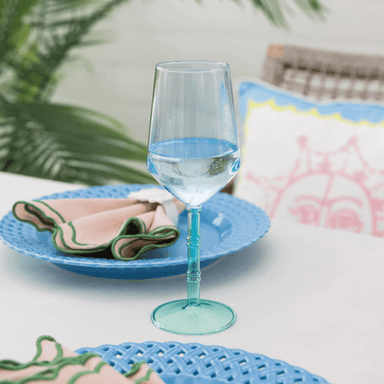 Lilly Pulitzer Wine Glass Set Mint Condition/Hydrangea Blue - Lifeguard Press