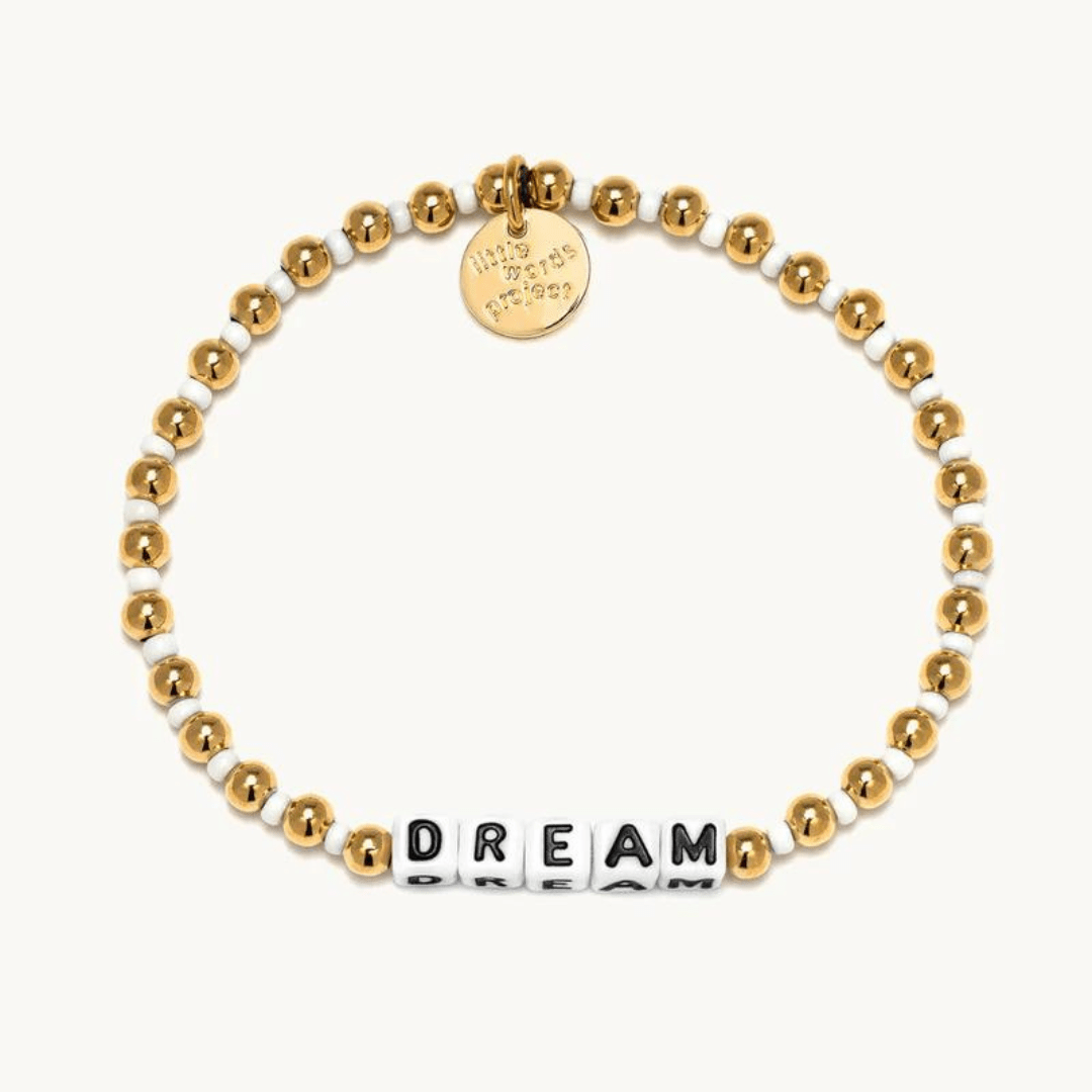 Little Words Project Magnolia Waterpoof Gold Bead Bracelet - Dream - Little Words Project
