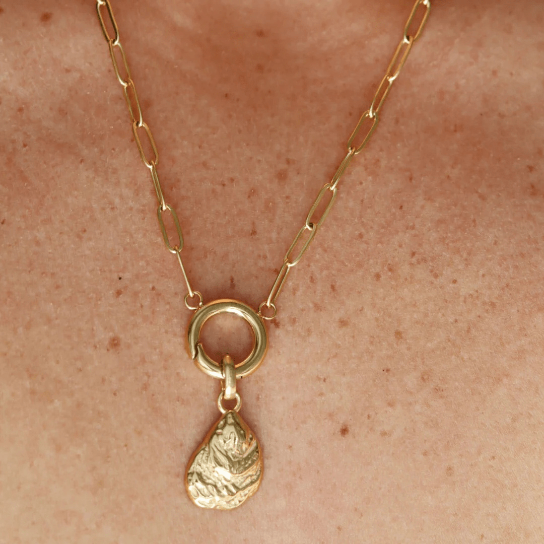 Liv Bella Vita Tini' Time Paperclip Charm Necklace - Oyster - Liv Bella Vita