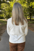 Liverpool 3/4 Sleeve Top with Rib Trim In French Vanilla - Liverpool