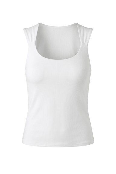 Liverpool Built in Bra Tank- Cream - Liverpool