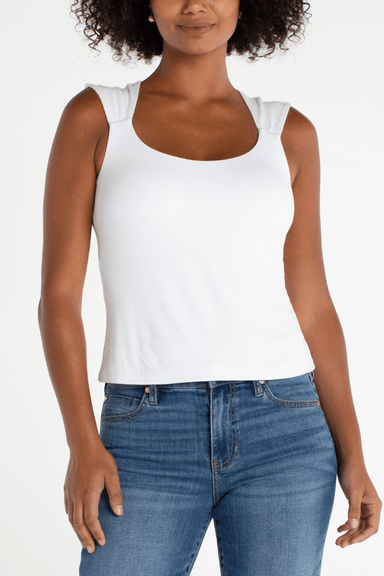 Liverpool Built in Bra Tank- Cream - Liverpool