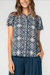 Liverpool Flutter Slv Print Buttondown- Blue Cream - Liverpool
