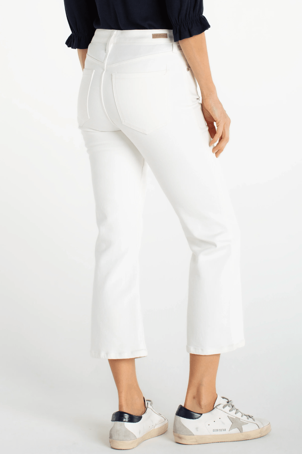 Liverpool Hannah Crop Flare 25.5 Inseam - White - Liverpool