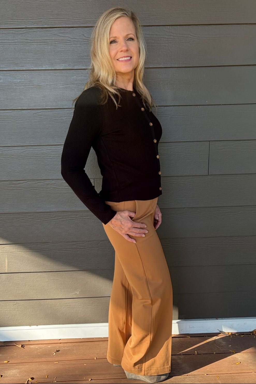 Liverpool Kayla Pull On Trouser- Rich Camel - Liverpool