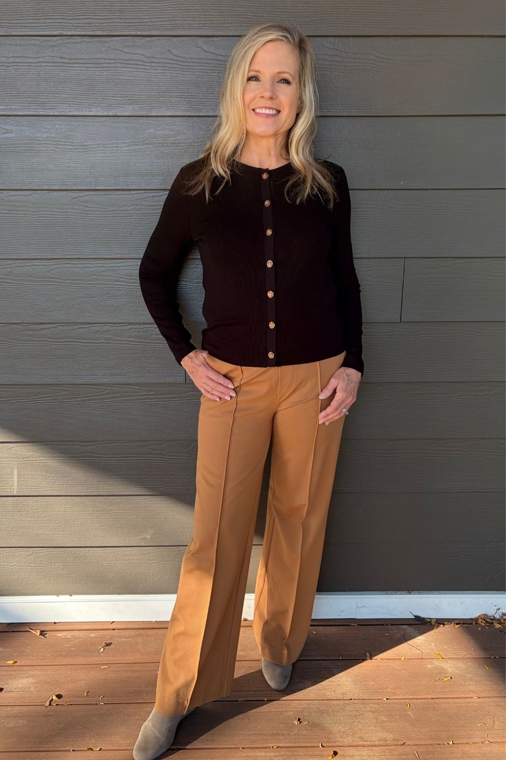 Liverpool Kayla Pull On Trouser- Rich Camel - Liverpool