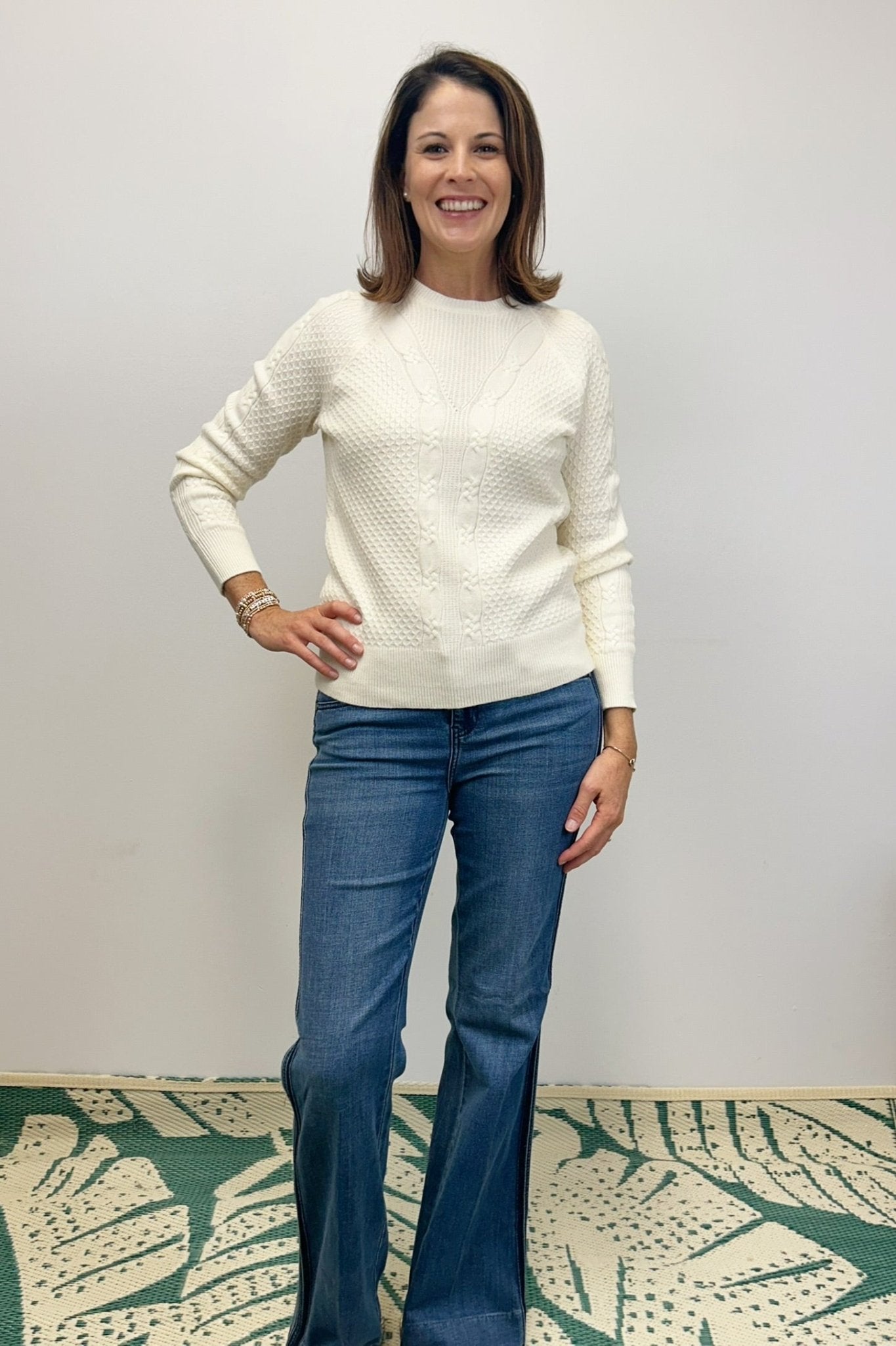 Liverpool Long Sleeve Raglan Sweater - Alabaster - Liverpool