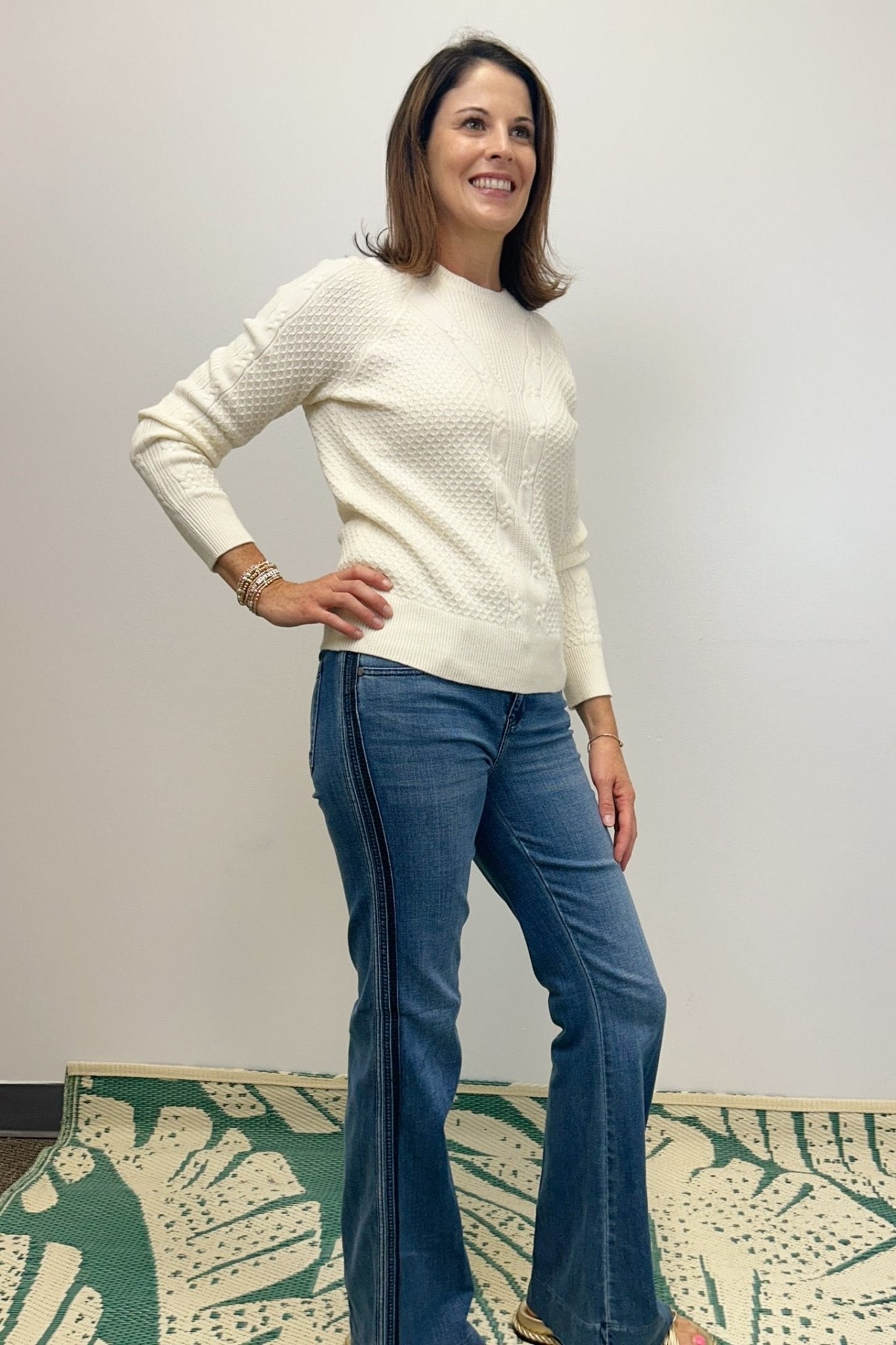 Liverpool Long Sleeve Raglan Sweater - Alabaster - Liverpool