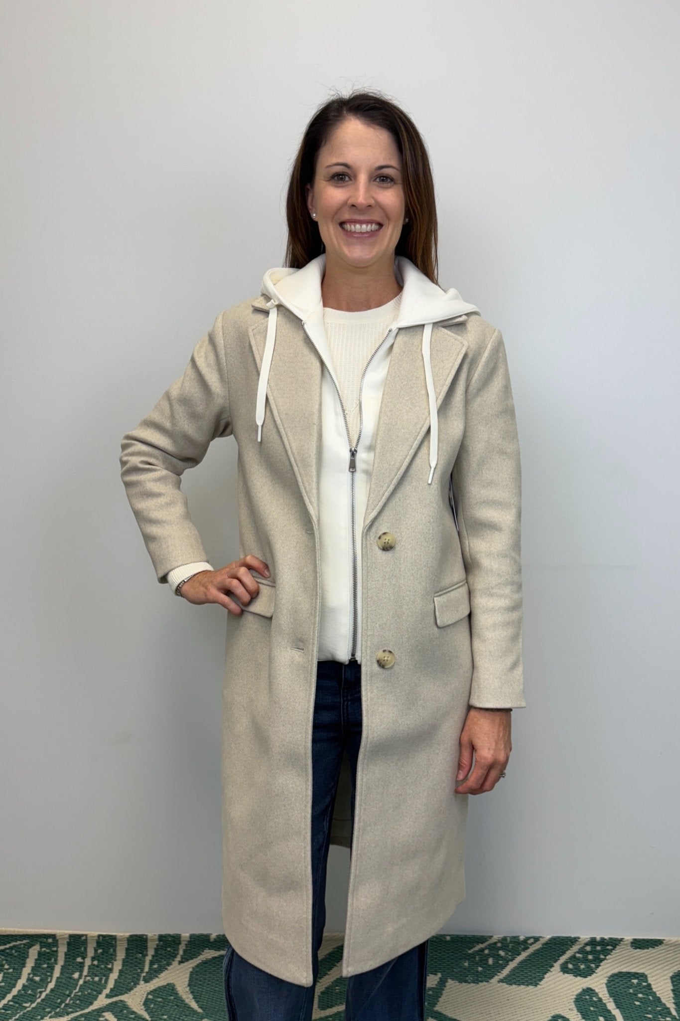 Liverpool Trench Coat & Fooler Hoodie - Oatmeal - Tribal Sportswear