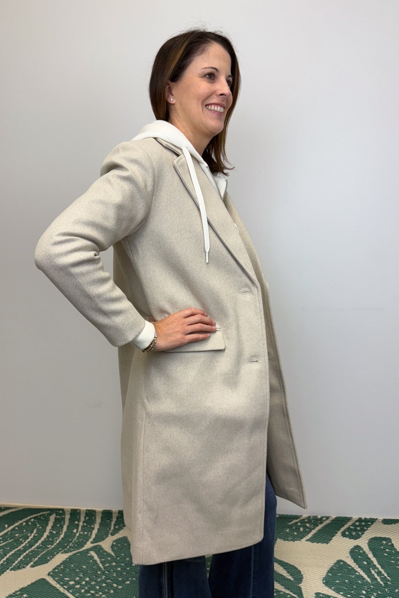 Liverpool Trench Coat & Fooler Hoodie - Oatmeal - Tribal Sportswear