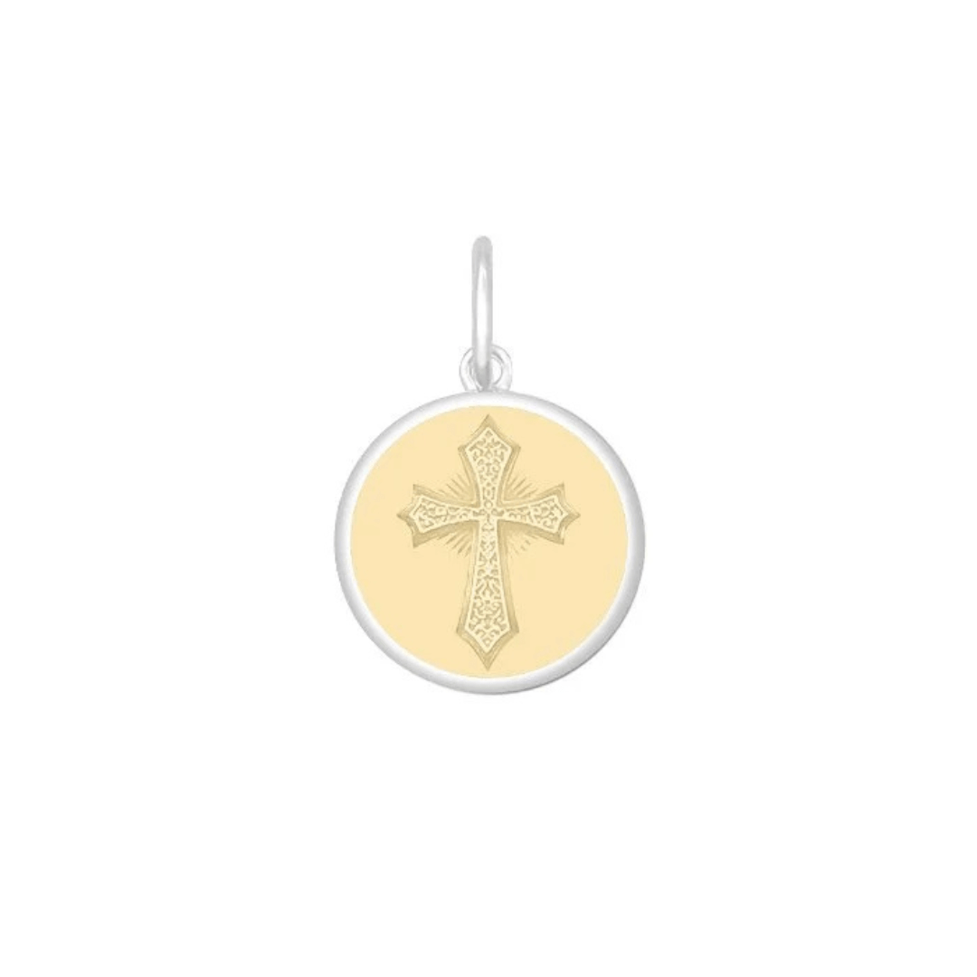 Lola Cross Pendant - Gold Center - Small - Lola