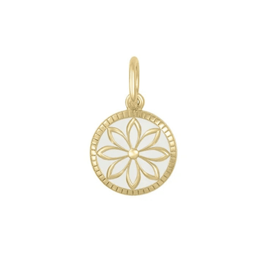 Lola Daisy Pendant - Gold/White - Small - Lola