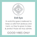 Lola Evil Eye Pendant - Black/Silver - Small - Lola
