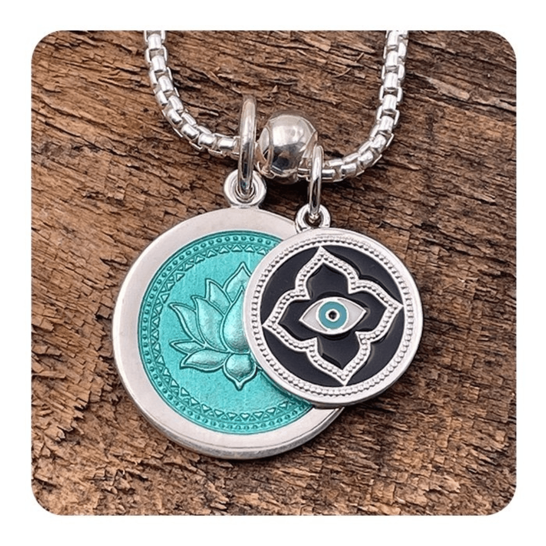 Lola Evil Eye Pendant - Black/Silver - Small - Lola