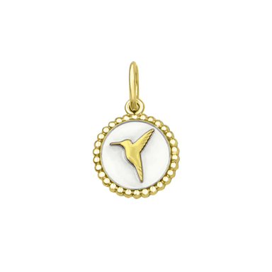 Lola Hummingbird Pendant - Alpine White/Gold - Small - Lola