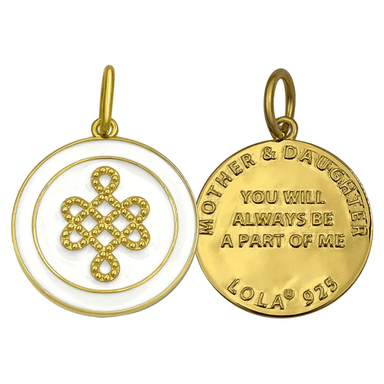Lola Mother & Daughter Pendant - Gold/Alpine White - Lola