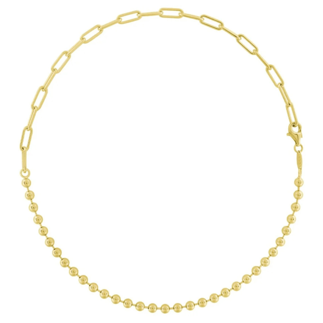 Lola Oval & Ball Split Chain - Gold - Lola