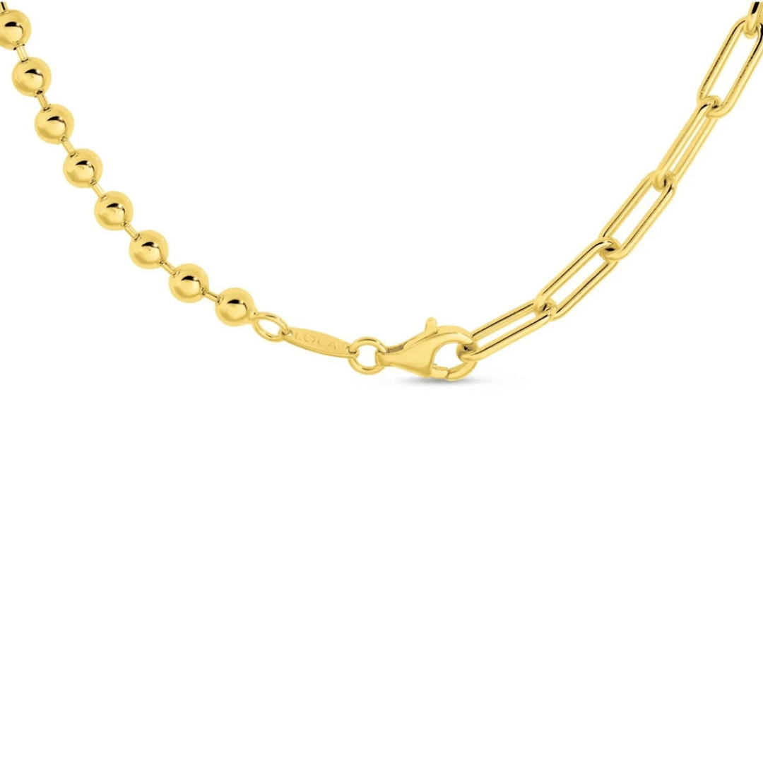 Lola Oval & Ball Split Chain - Gold - Lola
