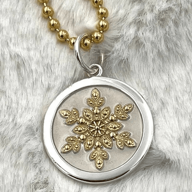 Lola Snowflake Pendant - Gold/Alpine White - Lola