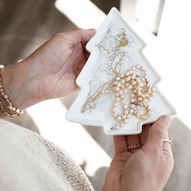 Lynn & Liana Christmas Tree Tray - Gold Quartz - Lynn & Liana