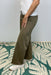 Lysse Erin Hi Waist Wide Leg Denim - Antique Wash Olive - Lysse