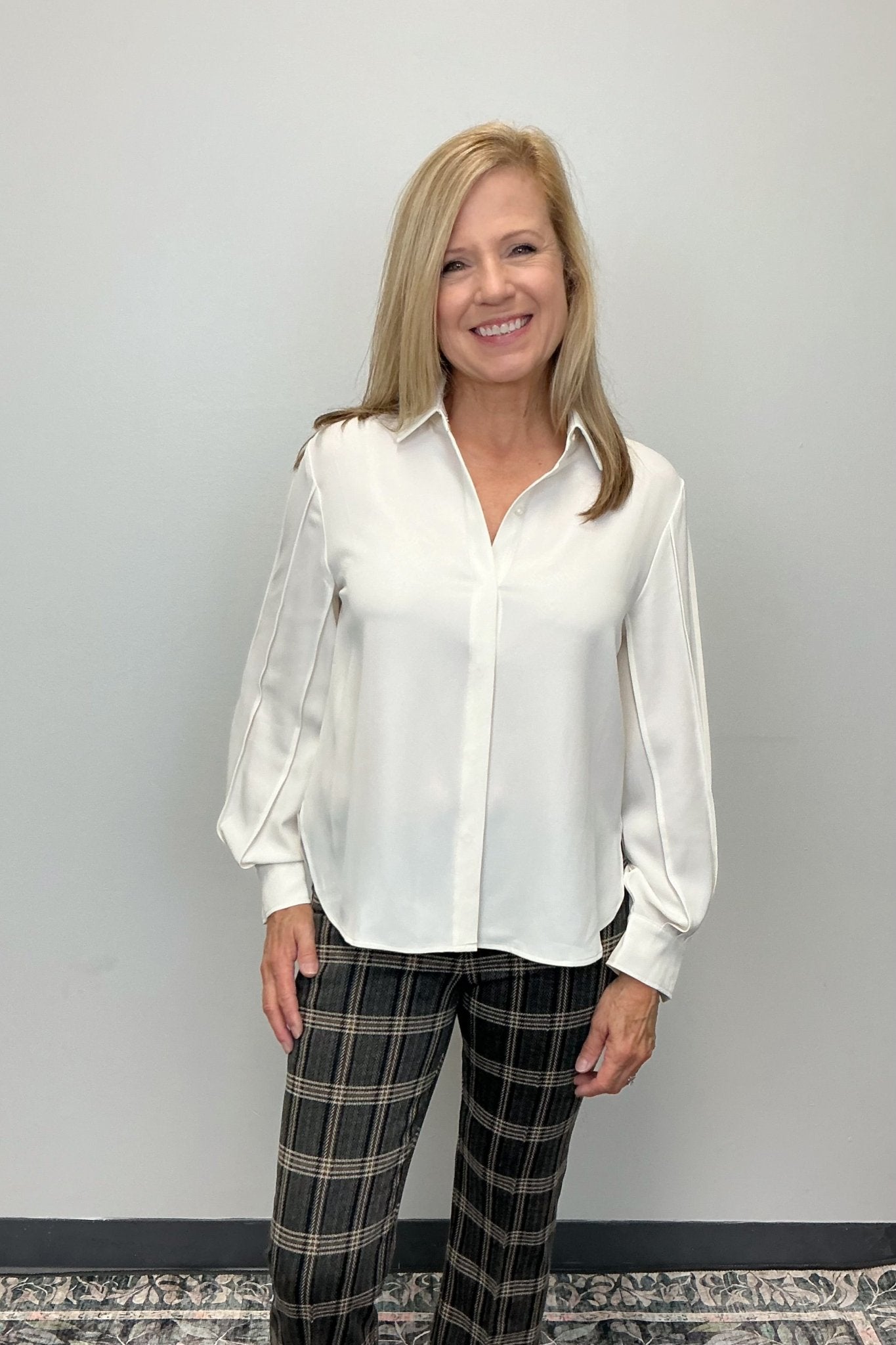 Lysse Ivette Pleated Balloon Sleeve Blouse - Lysse