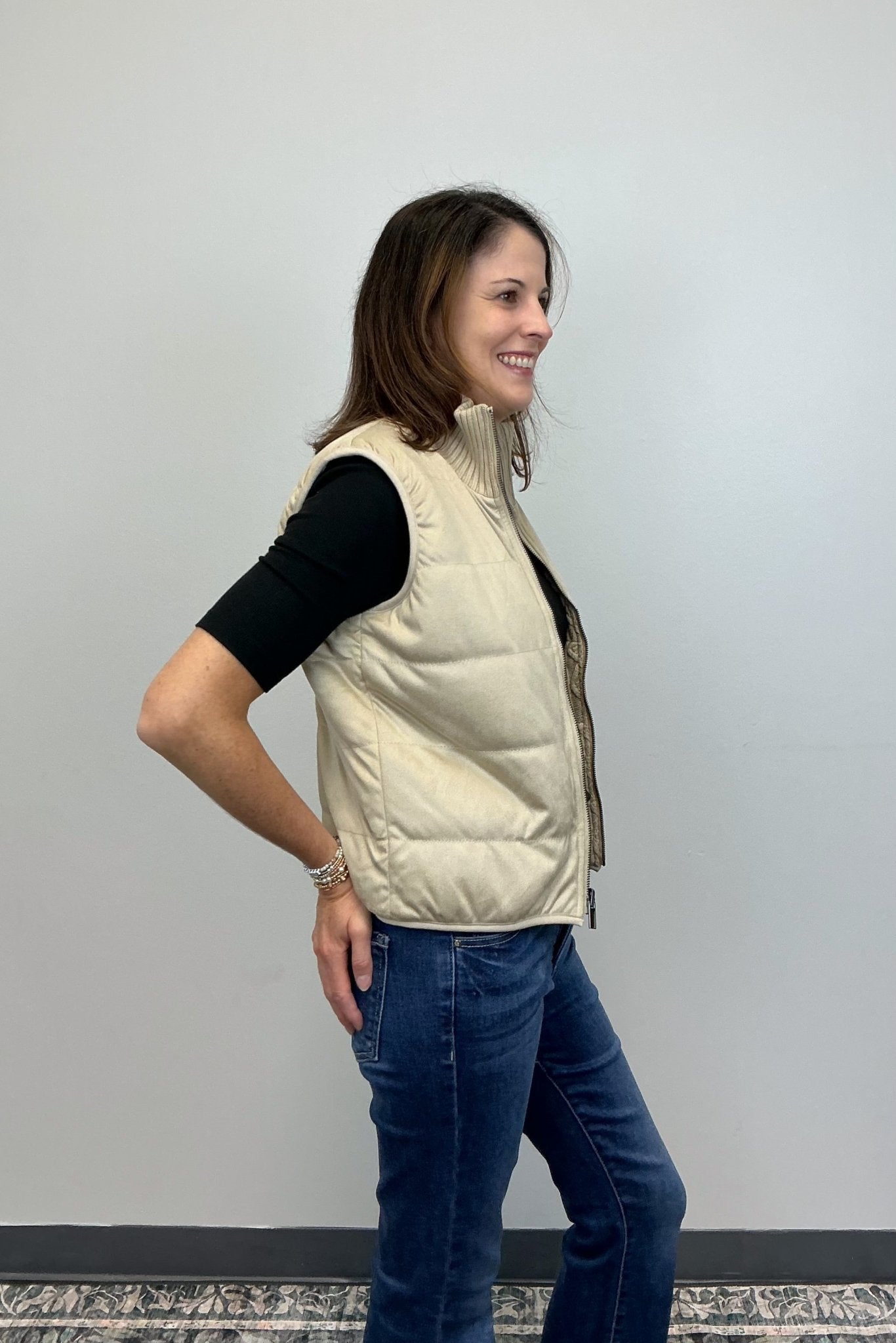 Lysse Petra Reversible Puffer Sweater Vest - Lysse