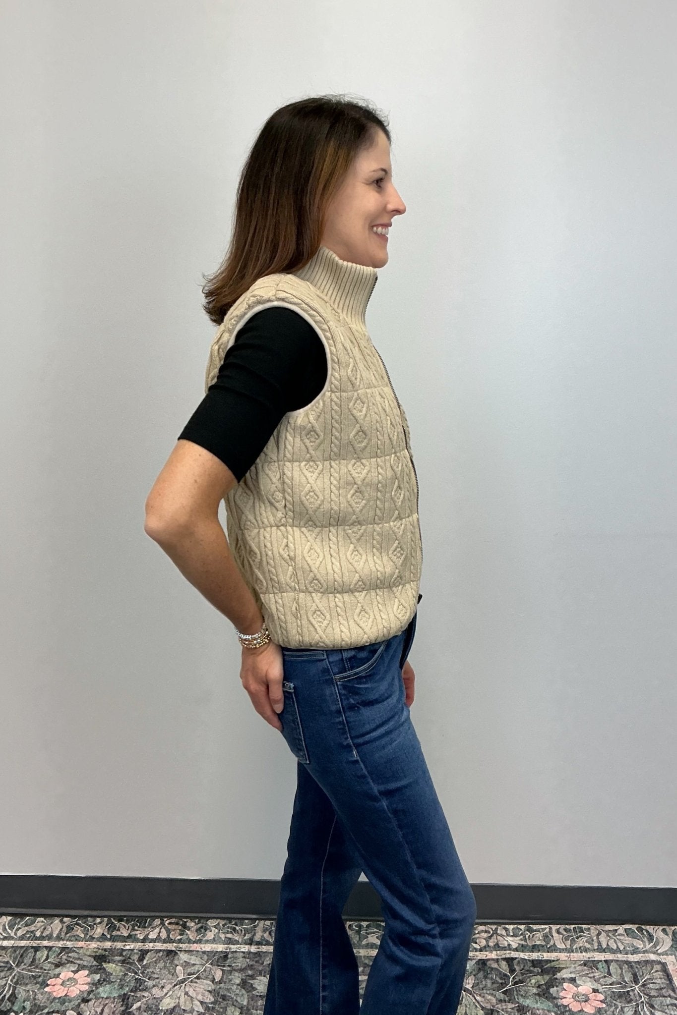 Lysse Petra Reversible Puffer Sweater Vest - Lysse