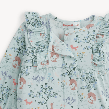 Magnetic Me Love You Deerly Modal Ruffle Romper - Magnetic Me