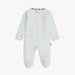 Magnetic Me Organic Cotton Footie Blue Stripe - Magnetic Me
