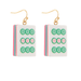 Mahjong Dangle Earrings - Golden Stella